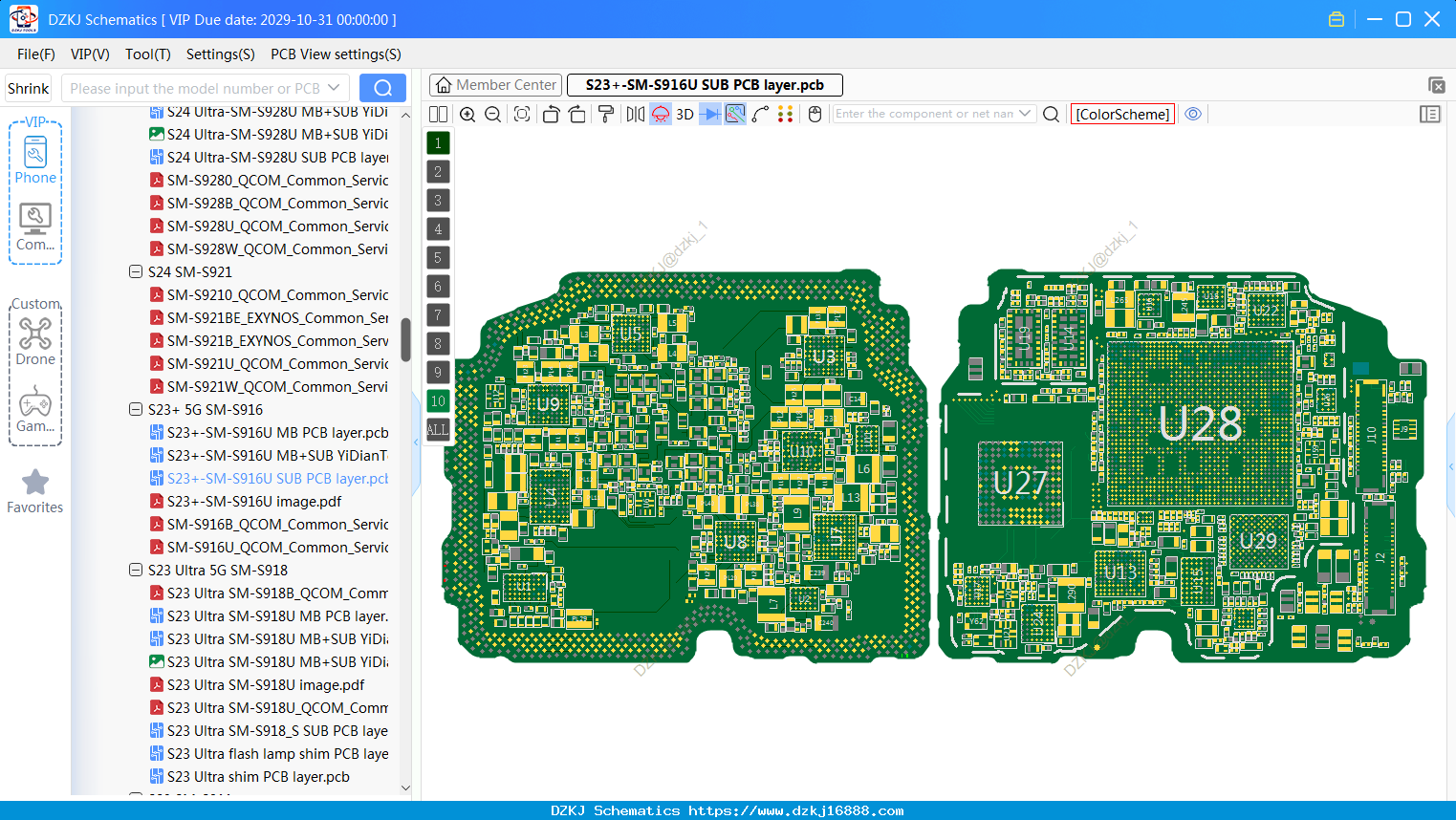 Samsung S23+-SM-S916U SUB PCB Layer